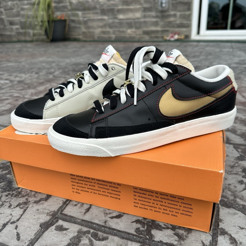 Nike Men's Size 8 Blazer Low '77 PRM Shoes Removable Swoosh DH4370 001